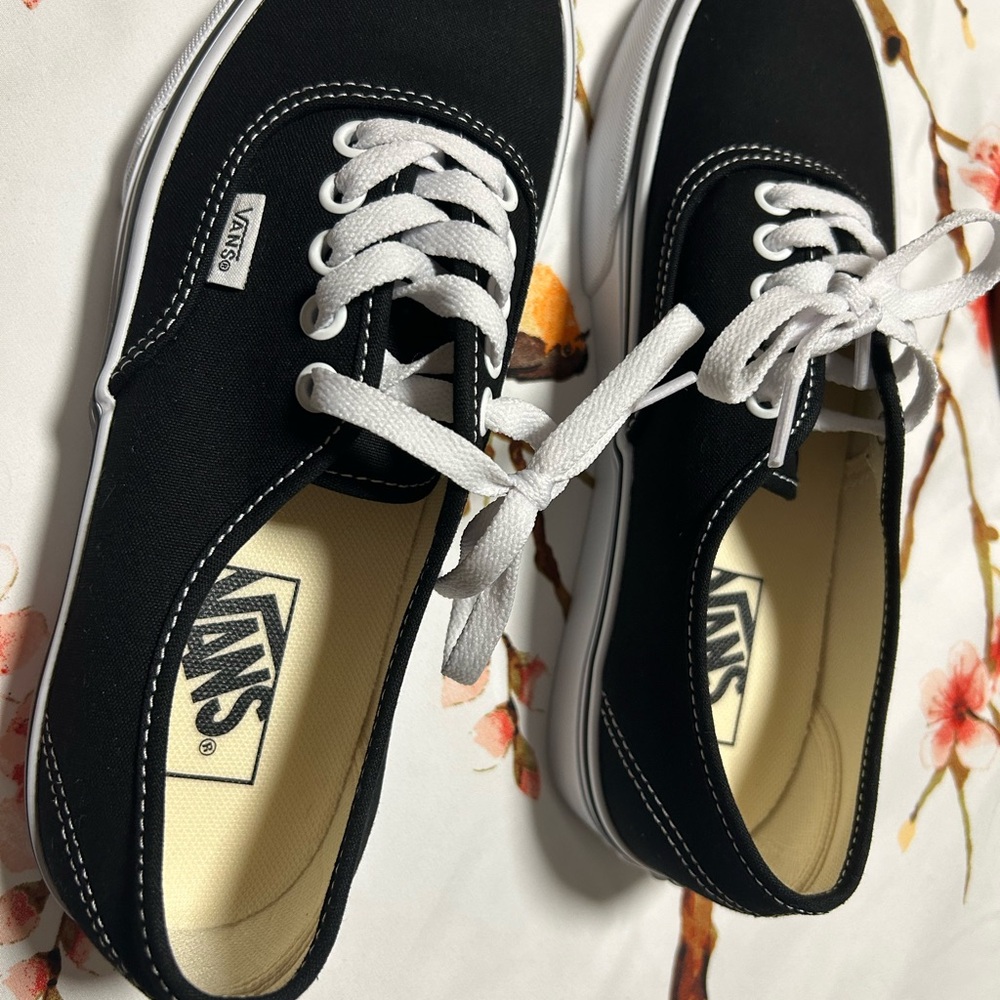 Vans Black and White Canvas Shoes